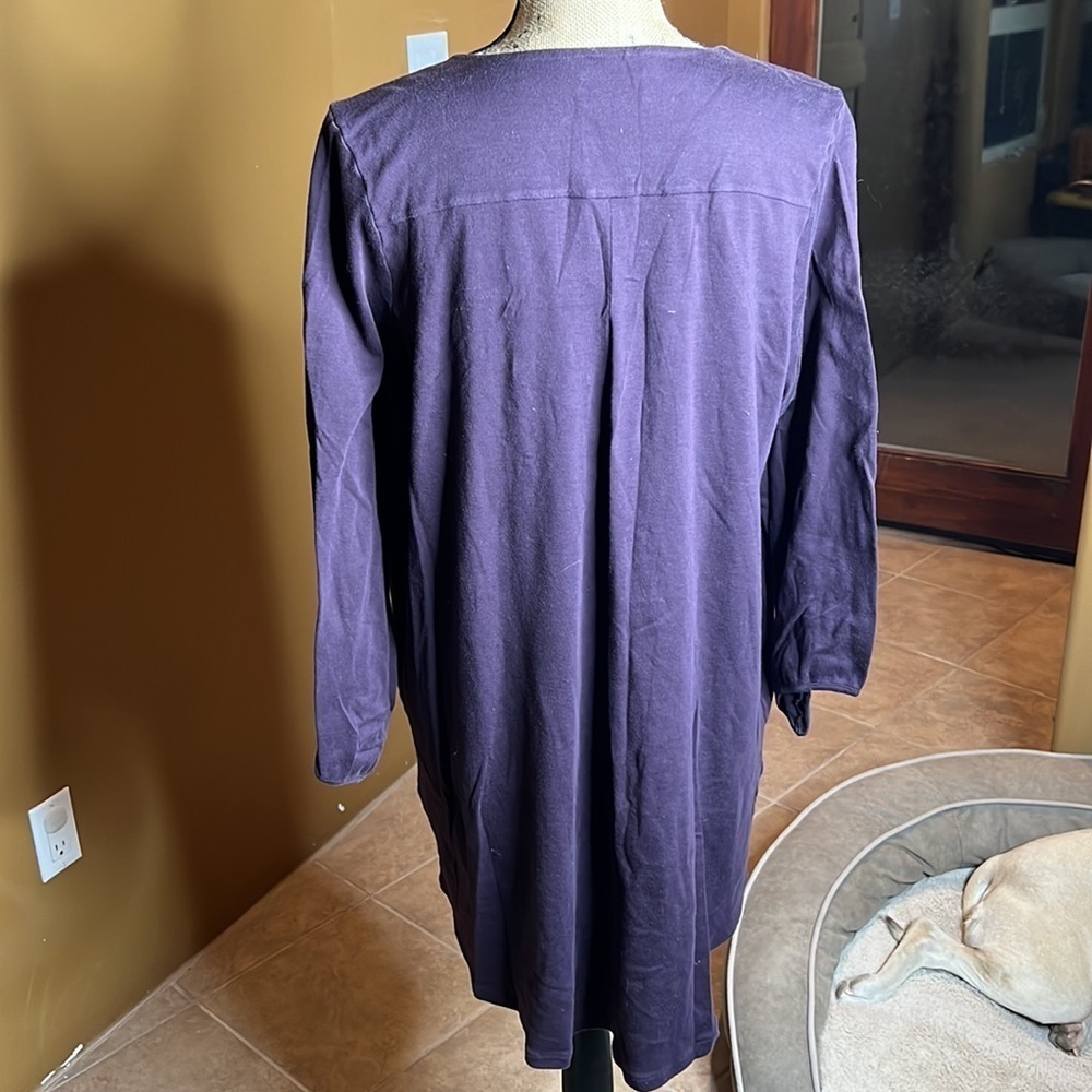 Hanro Purple Comfort 100% Cotton Dress Size Large - Picture 3 of 4
